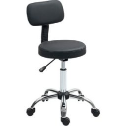 Homcom Taburete giratorio 46x51x93 cm negro