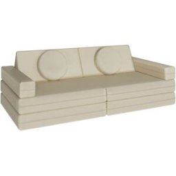 Tectake Sofá de juegos 8 piezas, disposición flexible apilable beige
