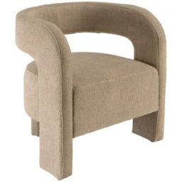 MACABANE Sillón de diseño de tela beige