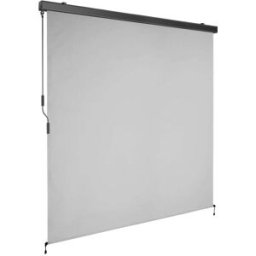 Tectake Toldo vertical con manivela, 2 soportes pared, 180x250 cm, gris claro