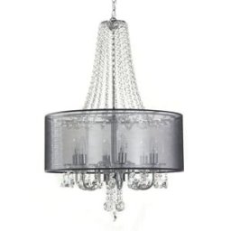ORESTELUCHETTA Lámpara de araña de 6 luces en metal cromado plateado cm. H70 ø50
