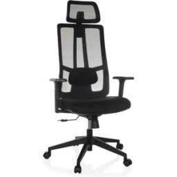 hjh OFFICE Silla de oficina profesional tela / tejido de malla negro