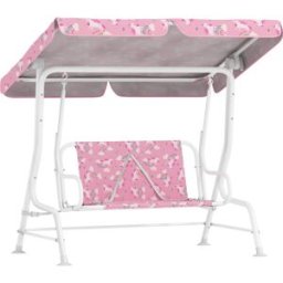AIYAPLAY Columpio jardín infantil 112x75x120 cm rosa