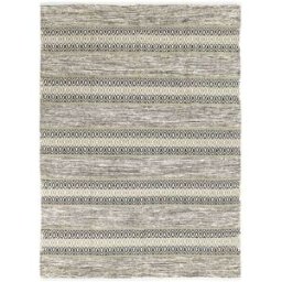 The Deco Factory Alfombra 100% algodón blanco y arena 160x230