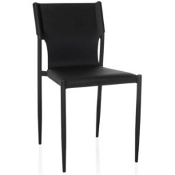 hjh OFFICE Silla de piel sintética negro