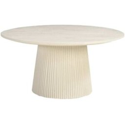 Moloo Mesa de centro redonda d80 cm de madera maciza marfil