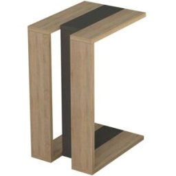 Dmora Mesa de centro efecto madera roble, antracita 170x40h35 cm