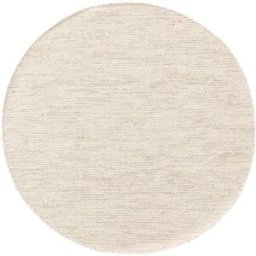 Benuta Alfombra de lana crema ø 100 redondo