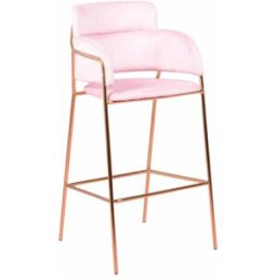 Nest dream Taburete de diseño tapizado en terciopelo, rosa