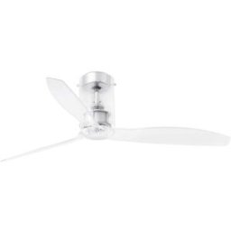 FARO BARCELONA Ventilador sin luz pc transparente 128x128x29 cm