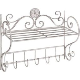 Beliani Estantería de pared Metal Blanco