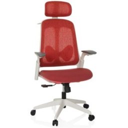hjh OFFICE Silla de oficina profesional tela / tejido de malla rojo
