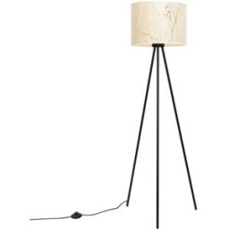 Sollux Lighting Lámpara de pie mármol beige/negro tela/pvc/acero alt. 135 cm