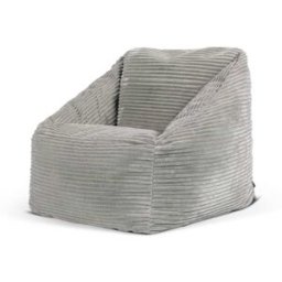 Icon Puf sillón infantil de pana gris claro
