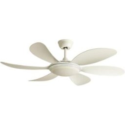Wonderlamp Ventilador de techo blanco con luz led y motor dc silencioso