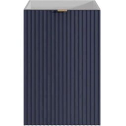 Unique Mueble lavamanos madera azul, blanco