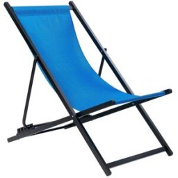 Beliani Hamaca plegable metal azul