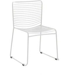 ORESTELUCHETTA Conjunto de 2 sillas de exterior en acero blanco mate.