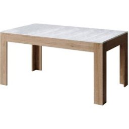 Itamoby Mesa extensible 90x160/220 cm efecto madera fresno blanco/roble