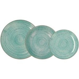 Quid Vajilla porcelana turquesa 18 piezas