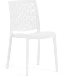 Fuori Conjunto de 6 sillas de resina para interior o exterior blancas