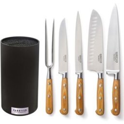 Sabatier Trompette Bloque cortante de 5 piezas madera claro