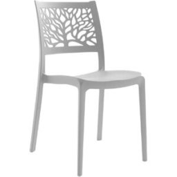 Fuori Conjunto de 4 sillas de resina para interior o exterior gris claro