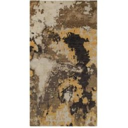 Esprit Alfombra diseño lana pura y viscosa tonos marrones en relieve 80x150