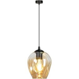 Wonderlamp Lámpara colgante con altura regulable y pantalla de cristal ámbar
