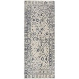 Atticgo Alfombra de pasillo vintage azul / crema 80x200 cm