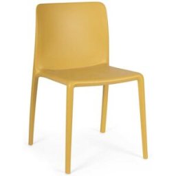 Bizzotto Juego 4 sillas acero amarillo