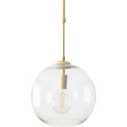Kenay Home Lámpara de techo cristal - metal dorado 30 x 130 cm