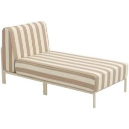 Oviala Recámara a rayas para salón de jardín modular en tela beige