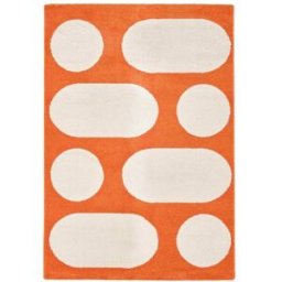 sweeek Alfombra interior diseño moderno, naranja