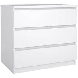 WellHome Cómoda sil en madera color blanco alto brillo