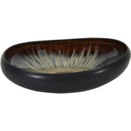 Sibo Homeconcept Plato de sopa 21 cm (juego de 6) gres natural negro/verde
