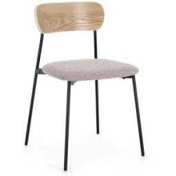 Bizzotto Juego de 2 sillas de comedor de fibra sintética, gris