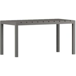 Home Heavenly Mesa de comedor para interior o exterior en gris 75 x 120 x 80 cm