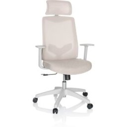 hjh OFFICE Silla home office tela / tejido de malla beige