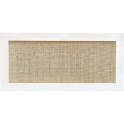 NATYAL Cabecero de rafia natural y madera maciza en tono blanco 190x74cm