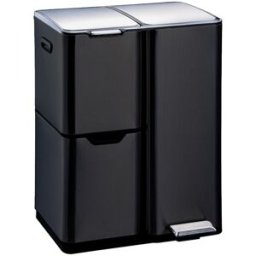 Kitchen Move Cubo de basura de cocina de reciclaje negro 60l