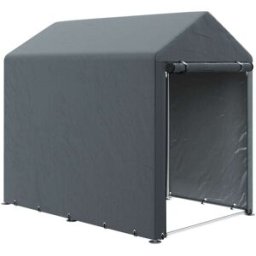 Outsunny Carpa para herramientas 120x179x165 cm gris oscuro