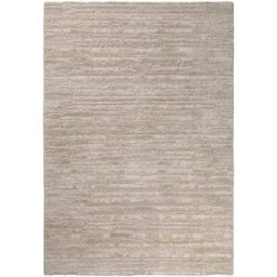 Wecon Home Alfombra de diseño rayas irregulares y relieve en tonos beige 160x230