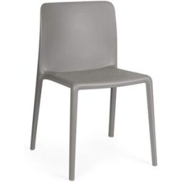 Bizzotto Juego de 2 sillas de comedor en acero y polipropileno gris