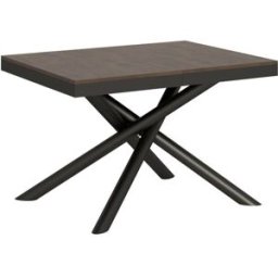 Itamoby Mesa extensible 90x120/224 cm efecto madera nogal, hierro