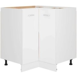 Maison Chic Armario inferior de esquina madera blanco 75,5x75,5x81,5 cm