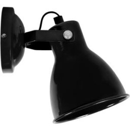 Tosel Aplique de pared articulado metal negro pantalla negro