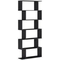 Homcom Estantería librería 80x24x191 cm negro