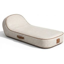 Coco Lounge Tumbona hinchable palma en olefin color blanco roto 170x85x27 cm