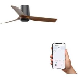 FARO BARCELONA Ventilador sin luz abs nogal 90x90x20.3 cm
